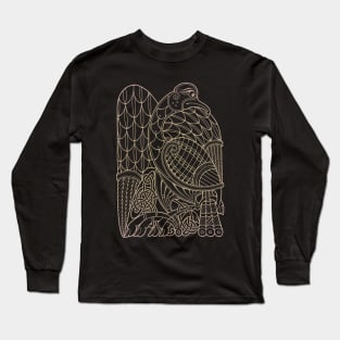 Celtic Bird: Book of Kells Style Long Sleeve T-Shirt